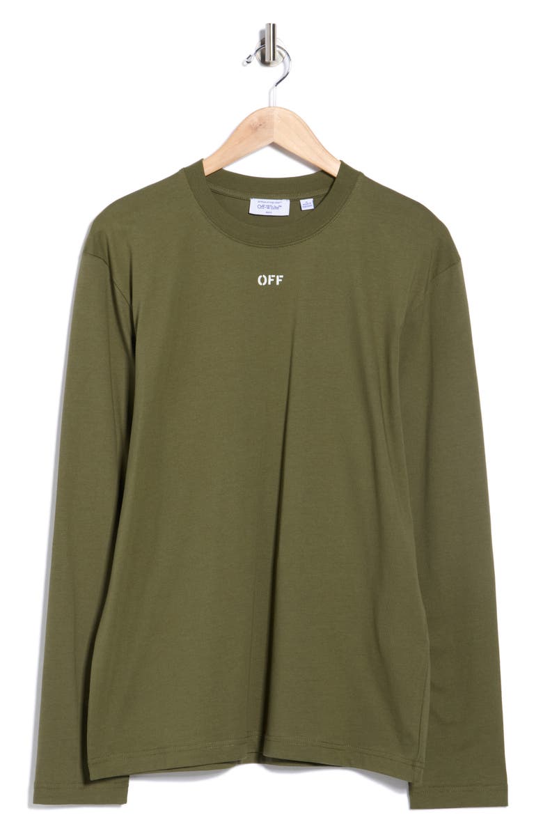 Off-White Off Stamp Skate Long Sleeve T-Shirt, Alternate, color, White Moss-White