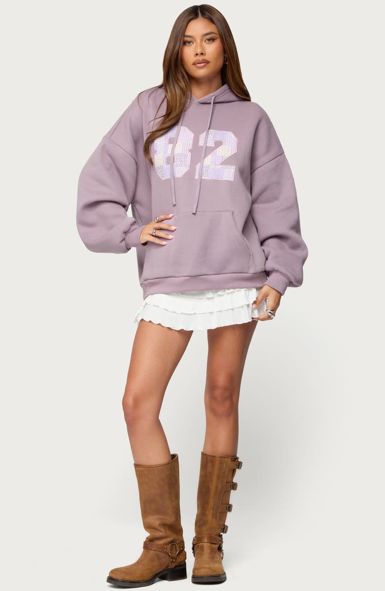 EDIKTED 82 Appliqué Oversize Hoodie, Alternate, color,