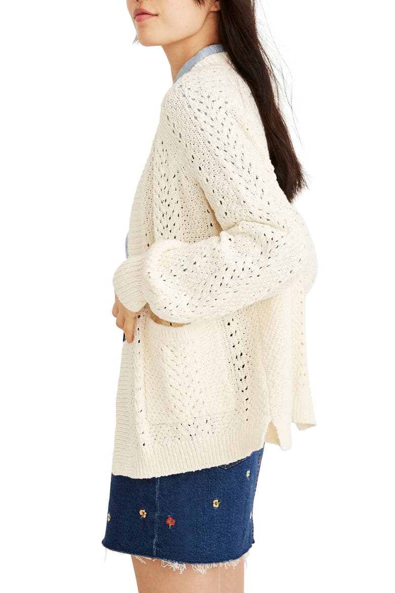 Sunnyvale Cardigan Sweater, Alternate, color, BRIGHT IVORY