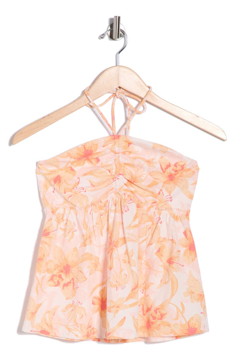 Babydoll Halter Top, Alternate, color, PINK CORAL B ESTER SOLIEL