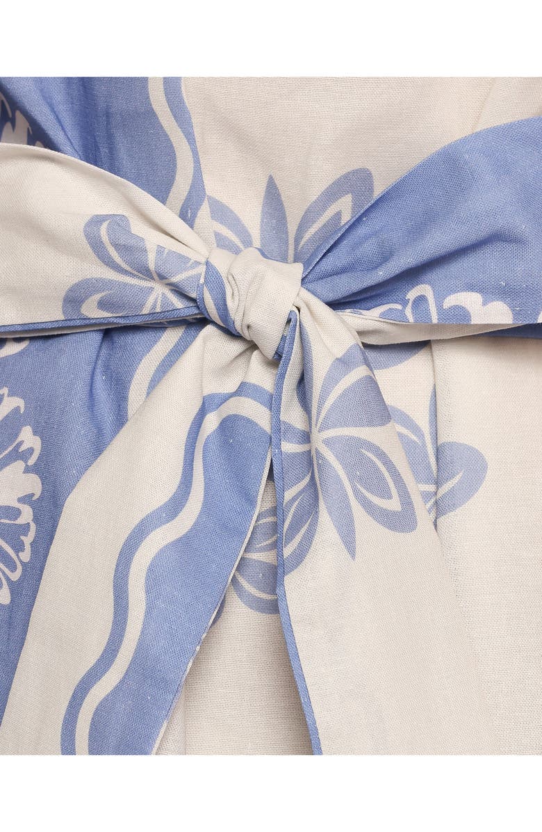 Petal & Pup Dylan Printed One-Shoulder Minidress, Alternate, color, Blue Dahlia