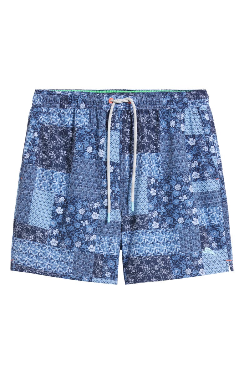 Tommy Bahama Naples Palazzo Patchwork Swim Trunks, Alternate, color, Island Navy