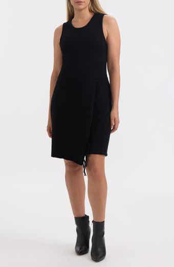 Ellen Tracy Fringe Trim Sleeveless Sheath Dress