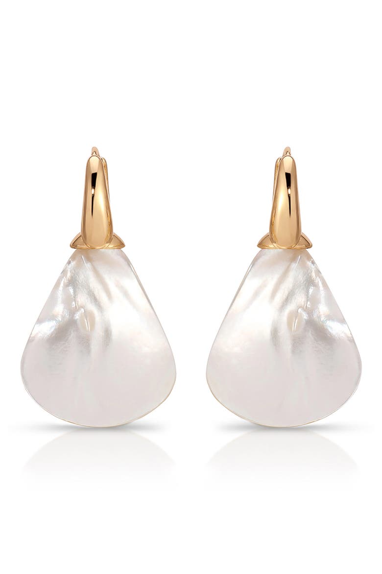 Sun Kissed Mother-of-Pearl Earrings, Alternate, color, GOLD