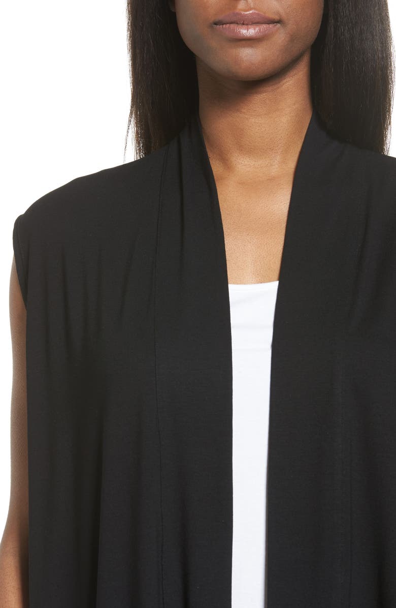 Eileen Fisher Eilen Fisher Long Jersey Vest, Alternate, color,