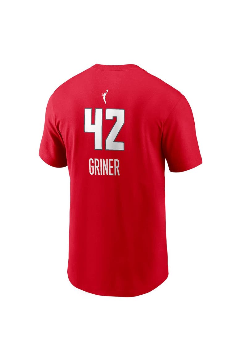 Men's Nike Brittney Griner Red Atlanta Dream Explorer Edition Name & Number T-Shirt, Alternate, color, Red