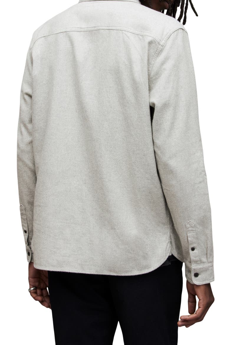 Arden Cotton Button-Up Shirt, Alternate, color, GREY MARL