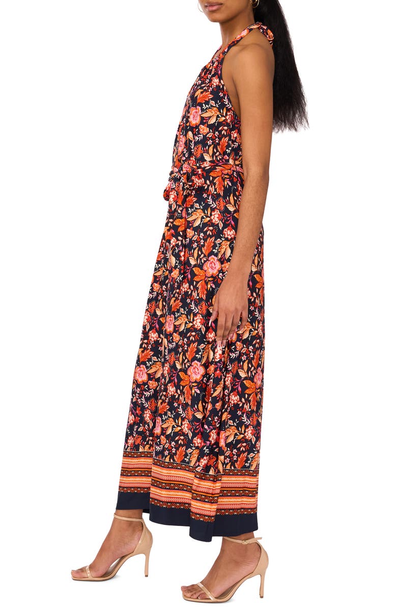 Halogen<sup>®</sup> Tie Waist Halter Maxi Dress, Alternate, color,