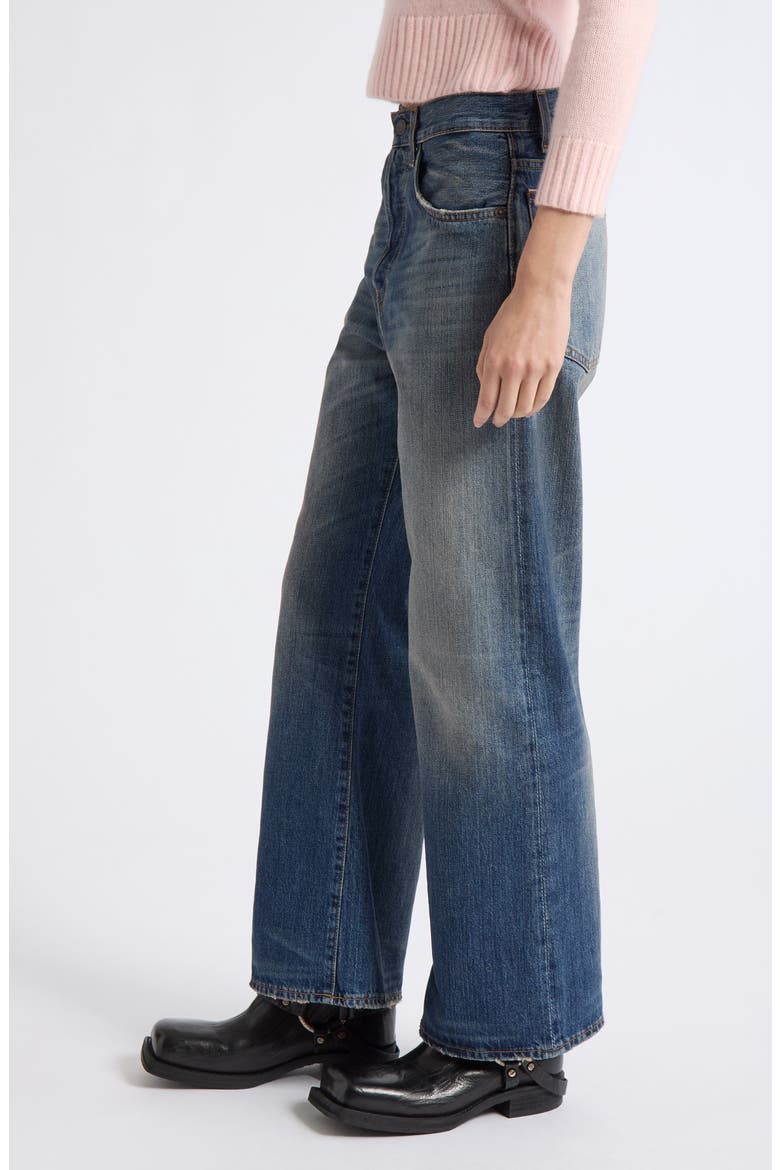 2021F Mid Blue Wide Leg Jeans, Alternate, color, MID BLUE