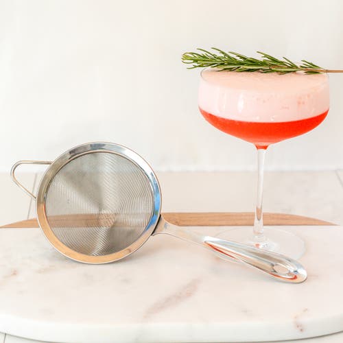 A Bar Above Fine Mesh Strainer, Stainless Steel In Stainless Steel