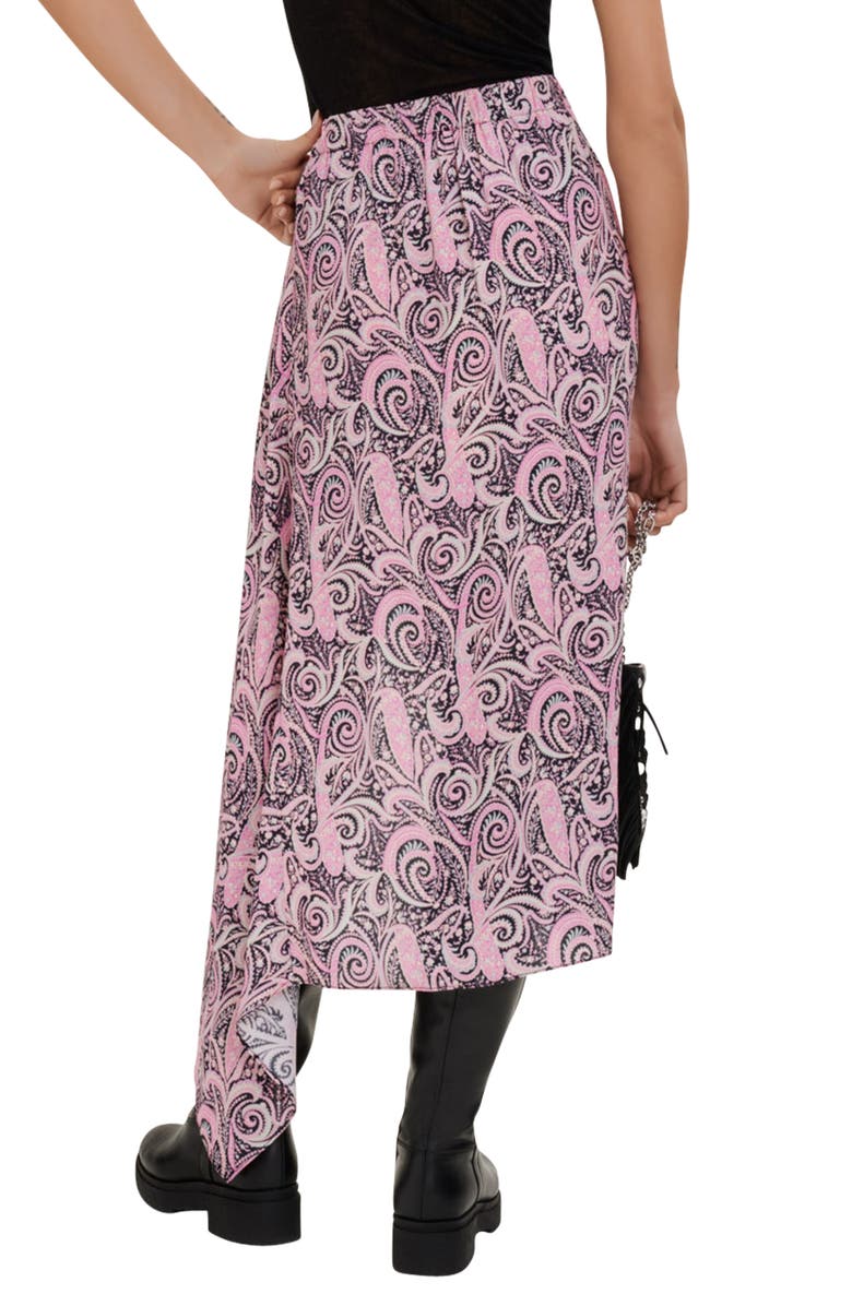 maje Japollo Paisley Skirt, Alternate, color, Pink Paisley