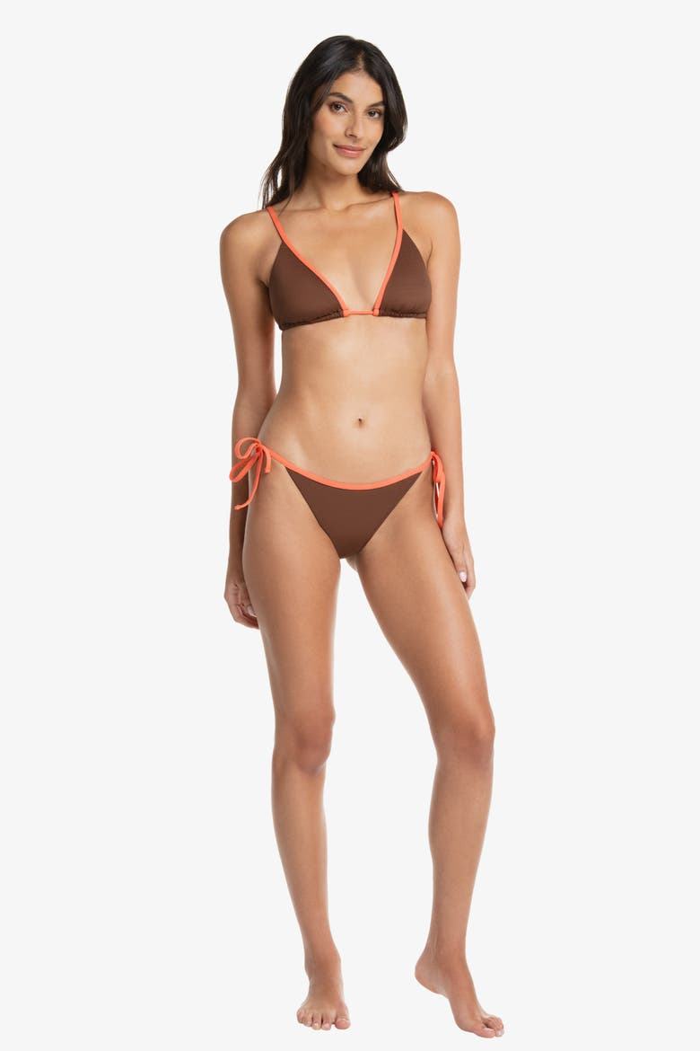 Over The Shoulder String Top, Alternate, color, Textured Chocolate Brown Coral