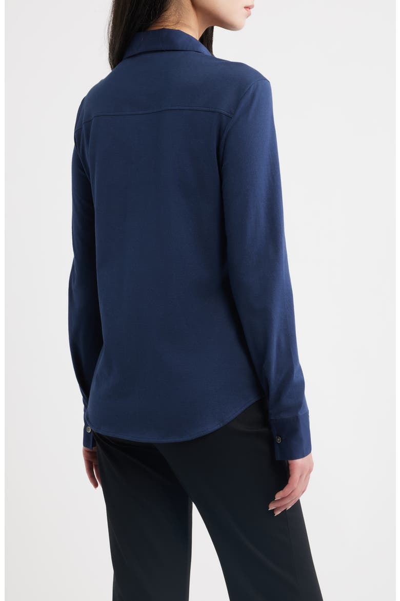Riduro Organic Cotton Button-Up Shirt, Alternate, color, SAPPHIRE NAVY