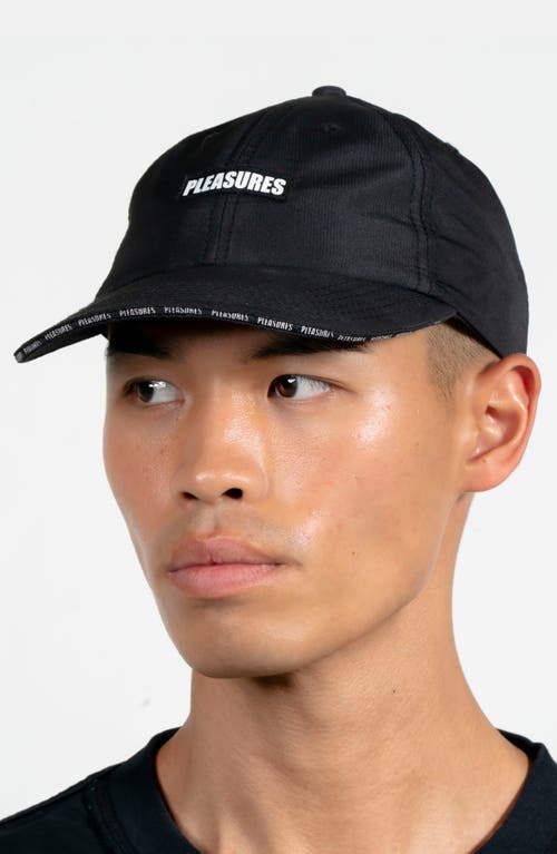 Pleasures Impact Logo Sport Baseball Cap In Black