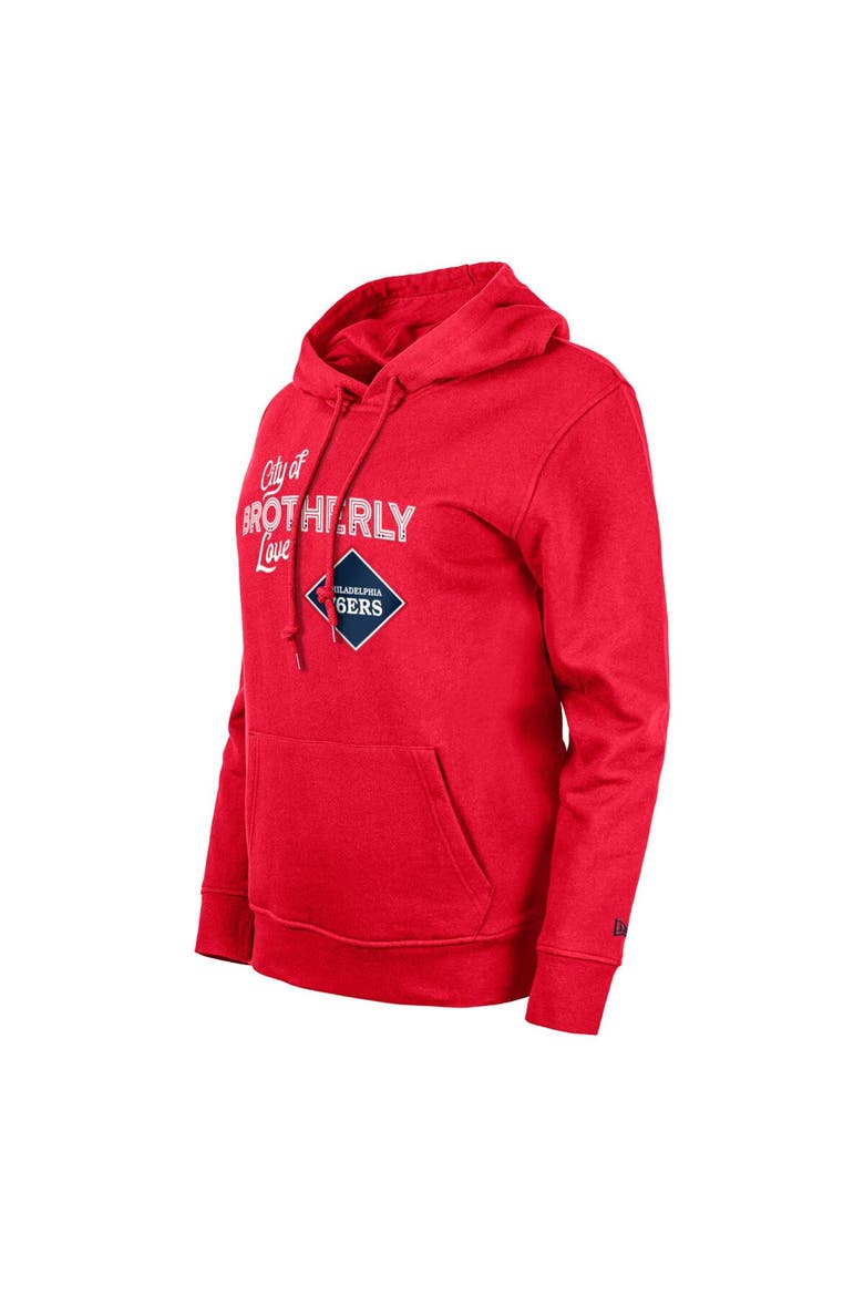 Women's New Era Red Philadelphia 76ers 2023/24 City Edition Pullover Hoodie, Alternate, color, Red