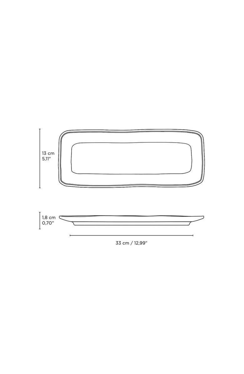 Porto Brasil Rectangular Platter Medium Set of 4, Alternate, color, Matte Black