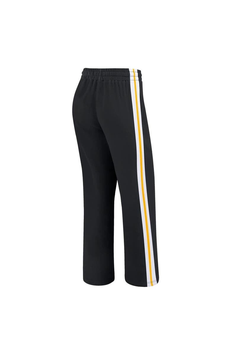 WEAR by Erin Andrews Women's WEAR by Erin Andrews Black Pittsburgh Steelers Color-Block Straight Leg Pants, Alternate, color, Black