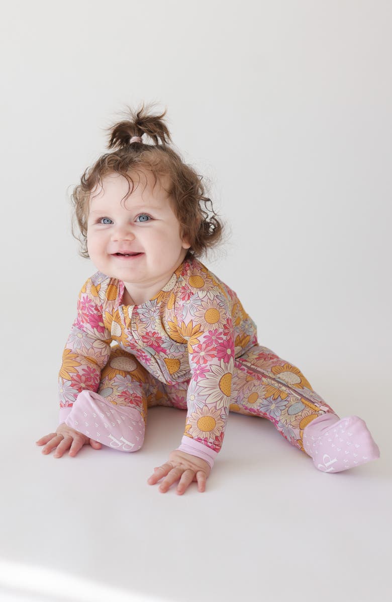 Posh Peanut Rosalinda Fitted Convertible One-Piece Pajamas, Alternate, color, 