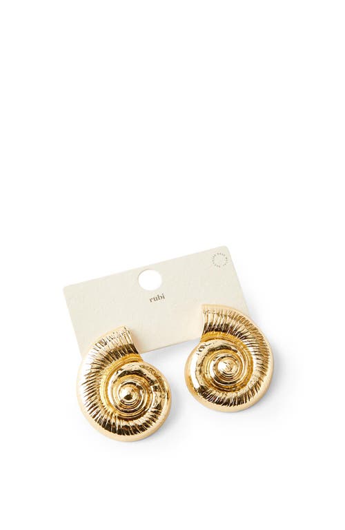 Rubi Shoes Mid Charm Earring In Up Sea Snail Gold