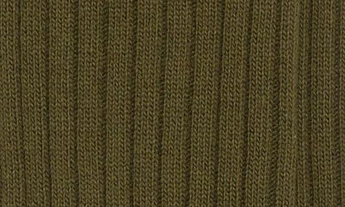 Nordstrom Ribbed Cotton Blend Socks In Green