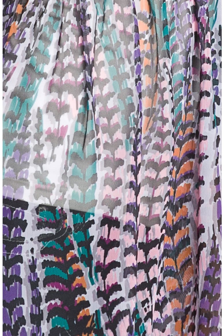Print Sheer Chiffon Tunic, Alternate, color, GREY