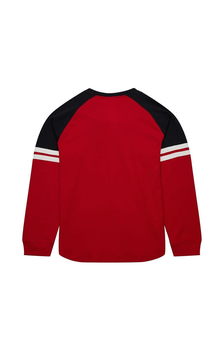 Mitchell & Ness Men's Mitchell & Ness  Red New Jersey Devils Thermal Henley Long Sleeve T-Shirt, Alternate, color, 