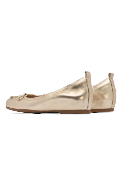 Abeo Cadence Bow Ballet Flat In Light Gold - Metatarsal