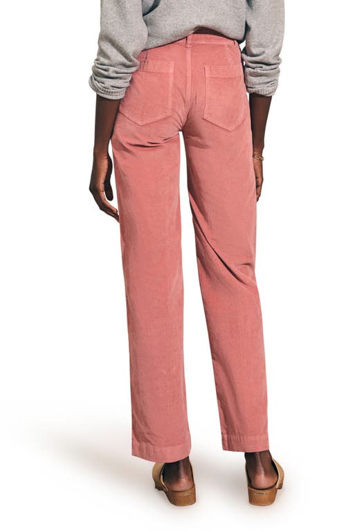 Faherty Corduroy Wide Leg Pants In Pink