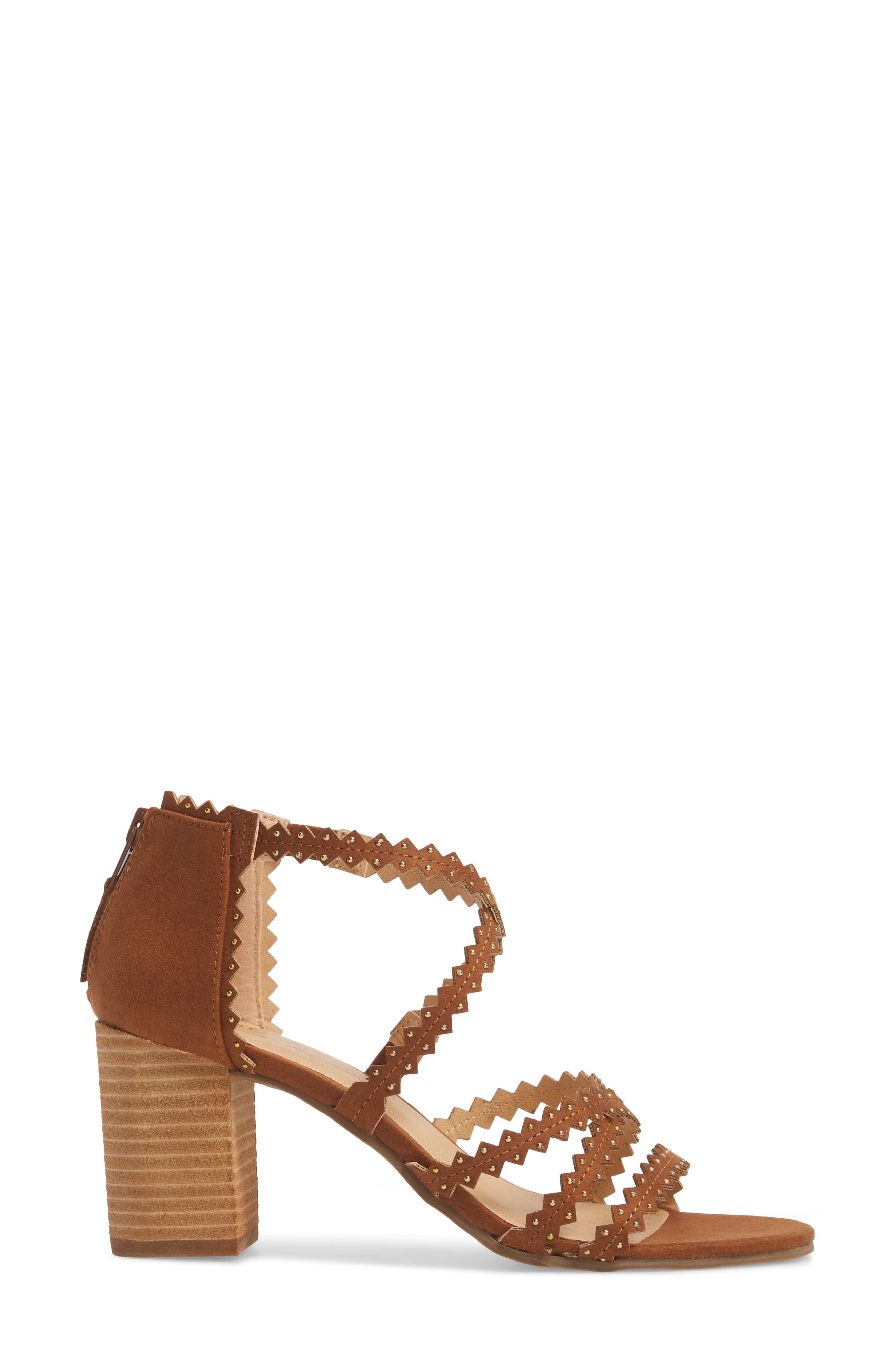 Aiden Block Heel Sandal, Alternate, color, SADDLE SUEDE