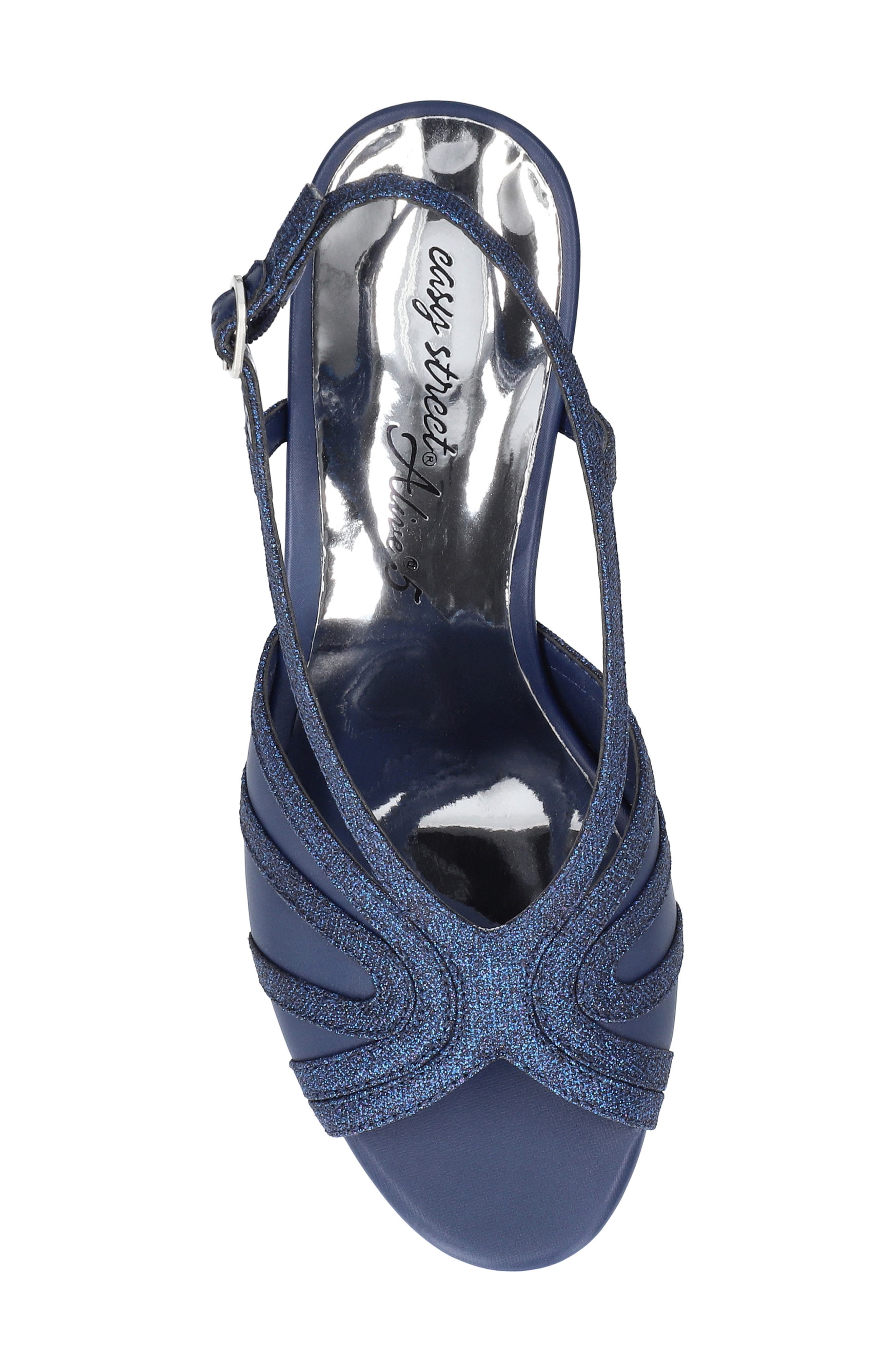 Nell Sandal, Alternate, color, NAVY SATIN