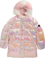 Sam Edelman Kids' Iridescent Long Puffer Coat