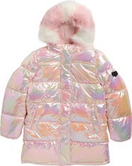 Sam Edelman Kids' Iridescent Long Puffer Coat