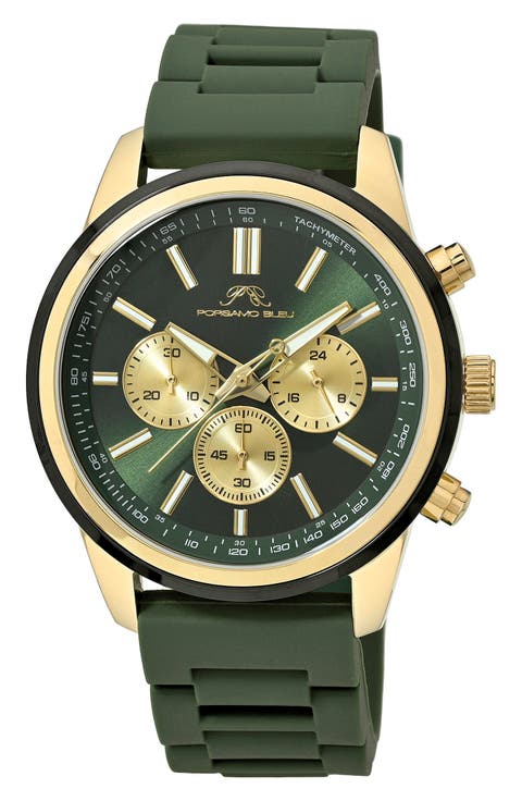 Logan Chronograph Silicone Strap Watch