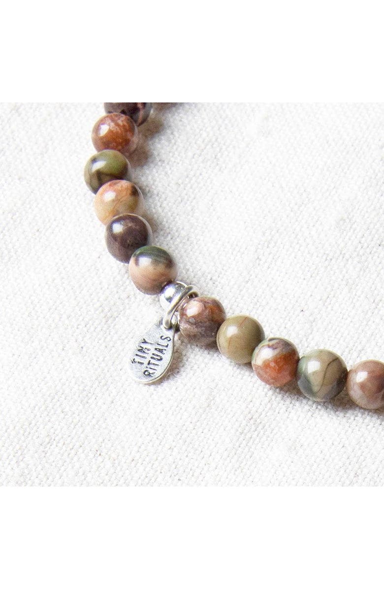 Tiny Rituals Natural Ocean Jasper Energy Bracelet, Alternate, color, Brown / Green