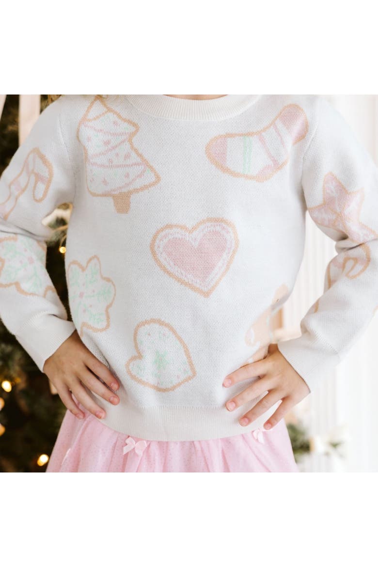 Christmas Cookies Sweater, Alternate, color, Ivory