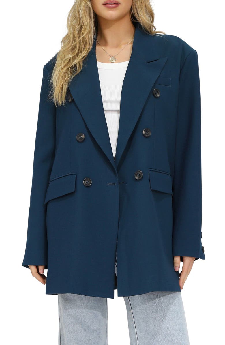 Belle & Bloom Found in the Wild Blazer, Main, color, Dark Blue