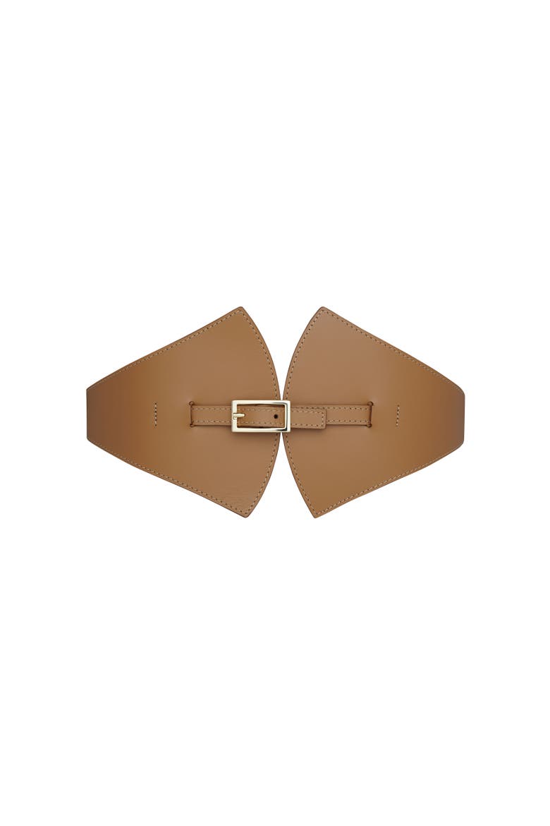 La Remarquable Leather Belt, Main, color, Camel
