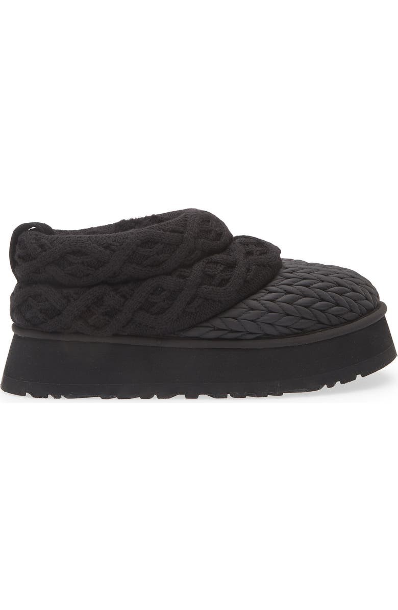 UGG<sup>®</sup> Tazz Platform Knit Slipper, Alternate, color, Black