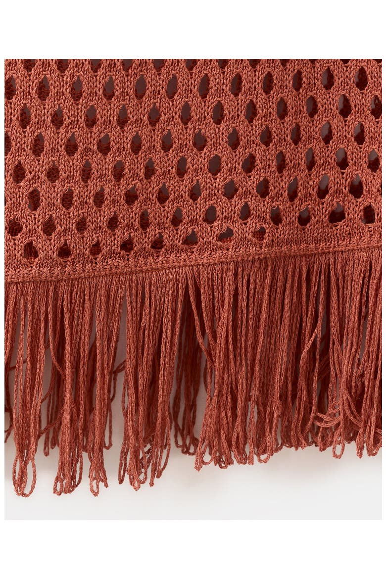 Kids' Crochet Fringe Dress, Alternate, color, ORANGE