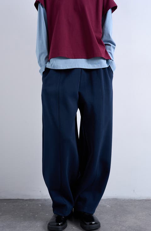 Pintuck Barrel Leg Joggers