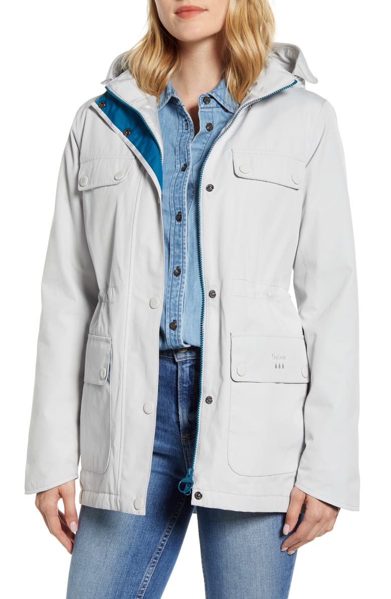 Barbour Metric Waterproof Hooded Raincoat, Main, color, 