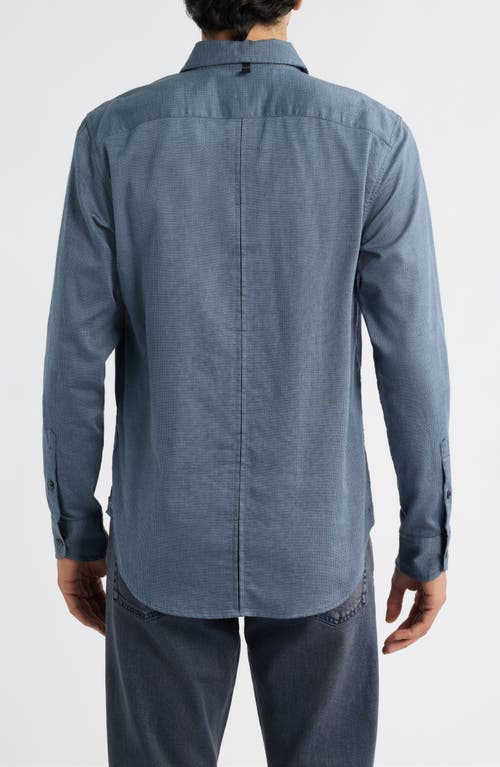 Rag & Bone Tomlin Dobby Stretch Button-up Shirt In Blue