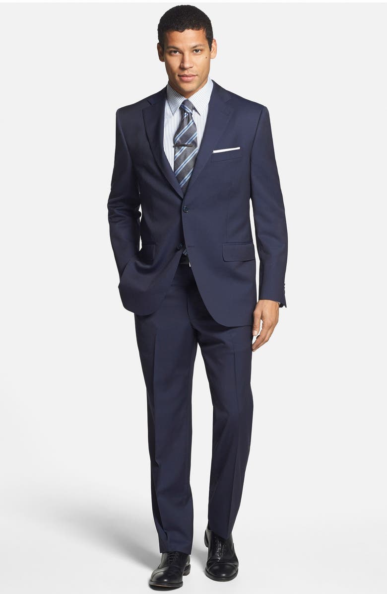 Peter Millar Classic Fit Stripe Wool Suit, Main, color, 
