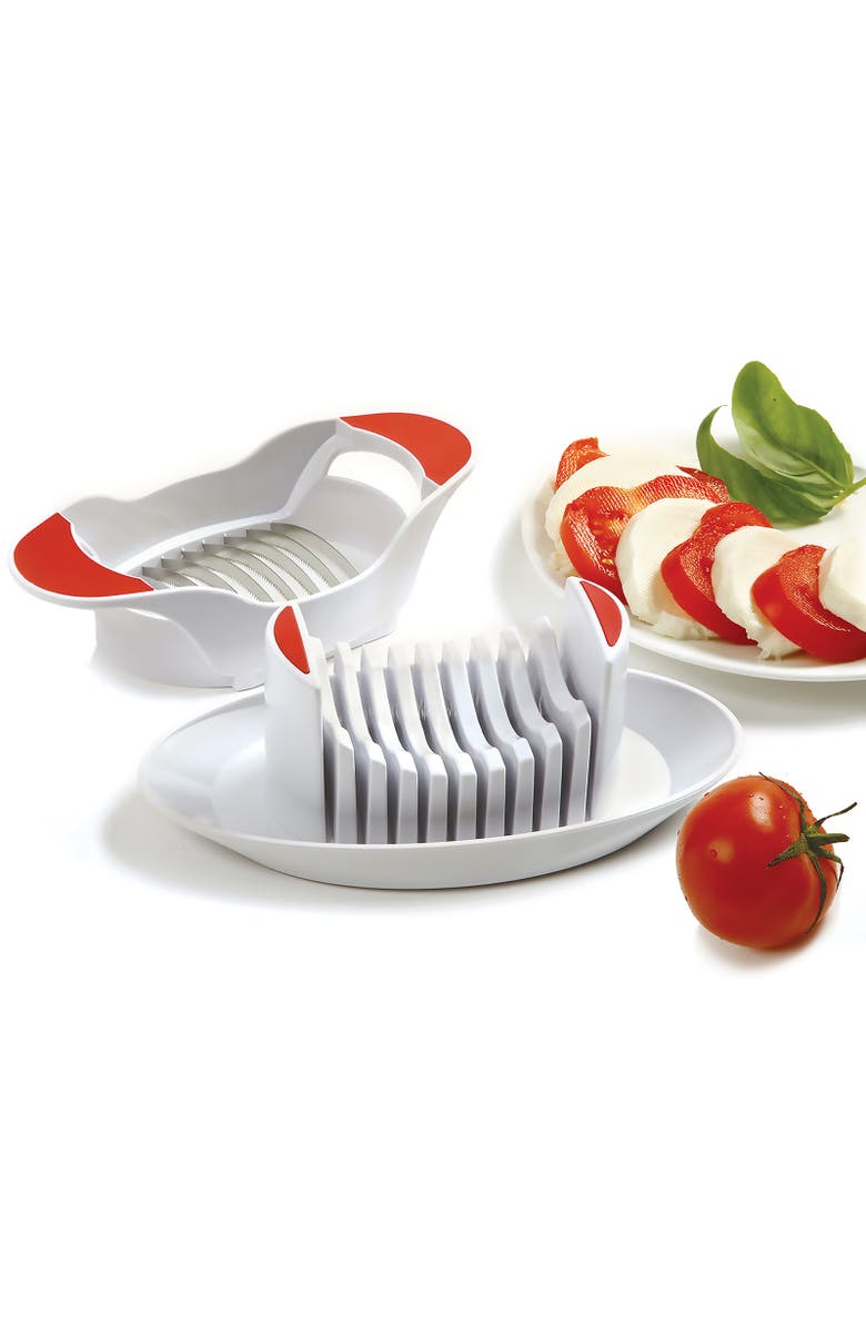 Norpro Tomato and Soft Cheese Slicer, Great for Bruschetta, Alternate, color, White