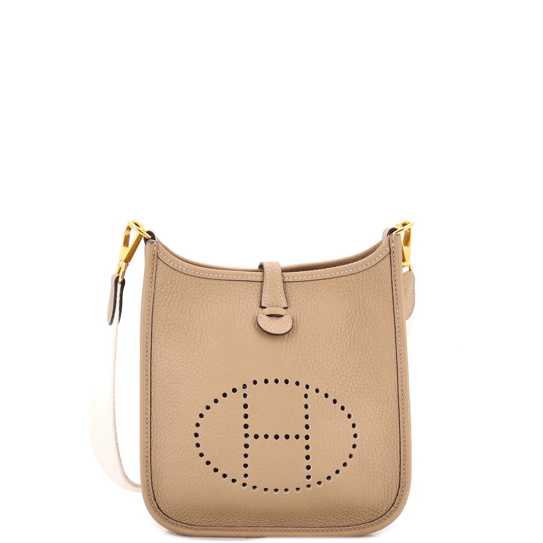 Pre-Owned Hermes Long Strap Evelyne Bag Clemence TPM, Main, color, Trench