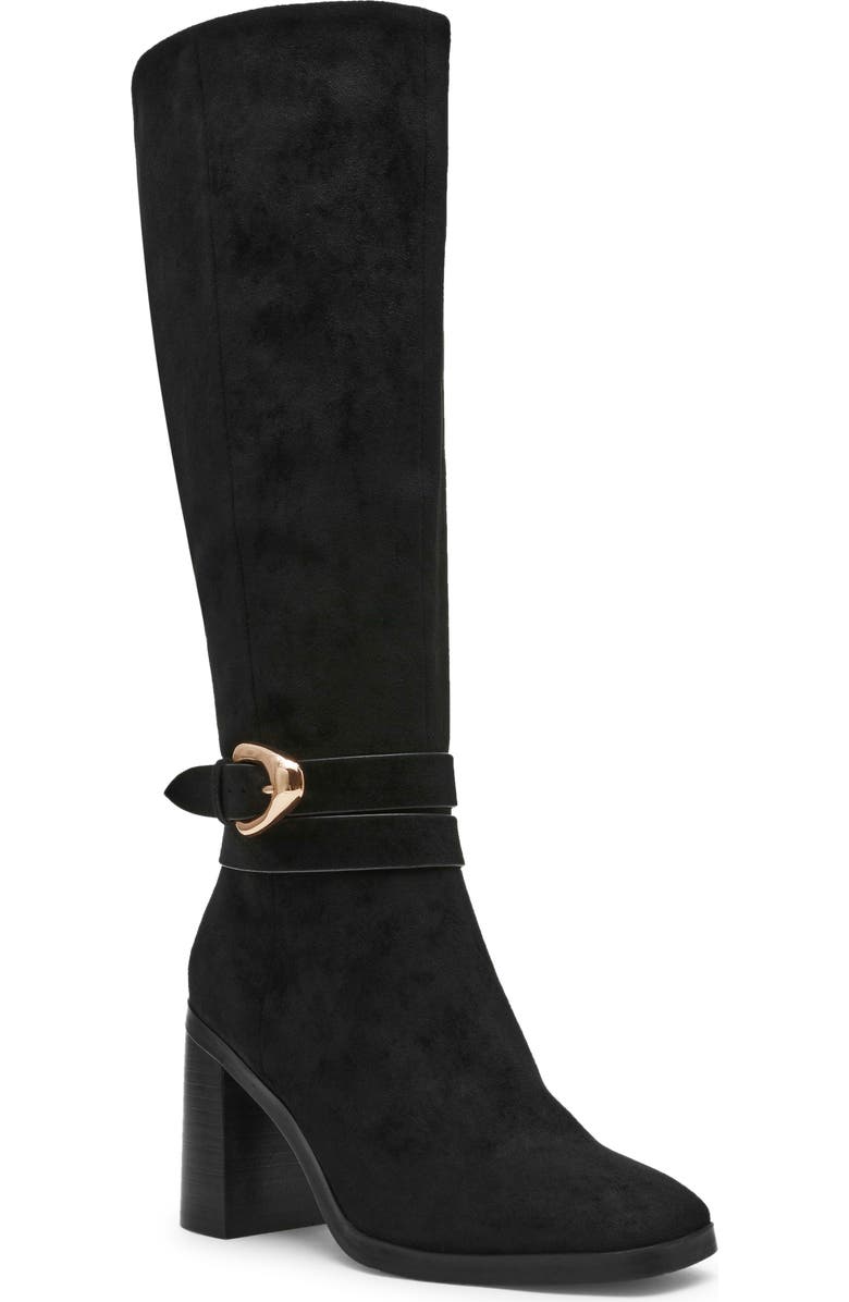 DV by Dolce Vita Finnian Knee High Boot, Main, color, Black Faux Suede