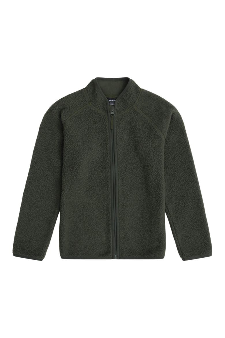Childrens/Kids Borg Raglan Full Zip Fleece Jacket, Main, color, Dark Khaki