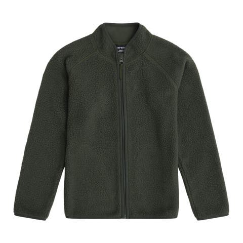 Childrens/Kids Borg Raglan Full Zip Fleece Jacket