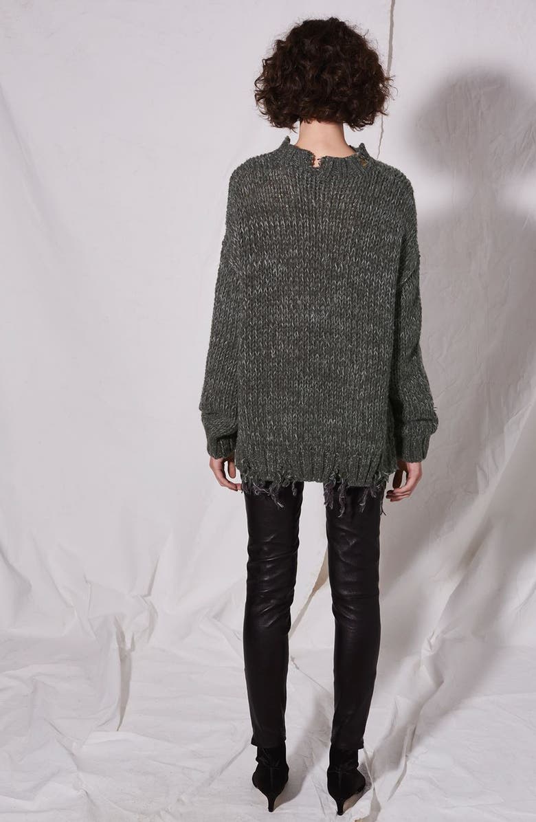 Topshop Boutique Ladder Stitch Detail Sweater, Main, color, 