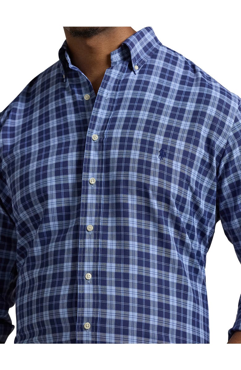 Polo Ralph Lauren Multi Plaid Performance Oxford Sport Shirt, Alternate, color, Blue Multi
